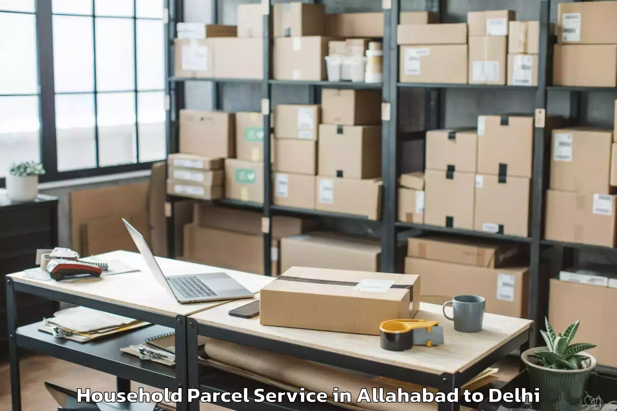 Reliable Allahabad to Ambience Mall Vasant Kunj Household Parcel